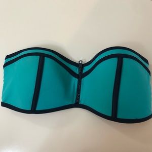 Blue bandeau bikini